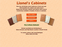Tablet Screenshot of lionels-cabinets.com